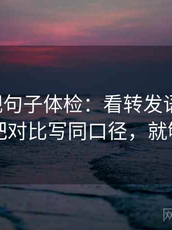 番茄影视句子体检：看转发语加码吗，做把对比写同口径，就够了