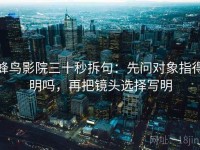 蜂鸟影院三十秒拆句：先问对象指得明吗，再把镜头选择写明