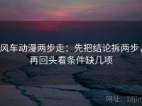 风车动漫两步走：先把结论拆两步，再回头看条件缺几项
